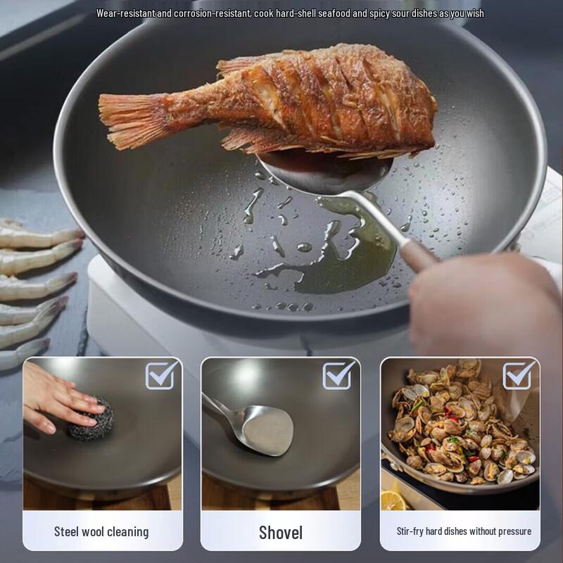Three-Headed Eagle Pure Titanium Non-Stick Cookware