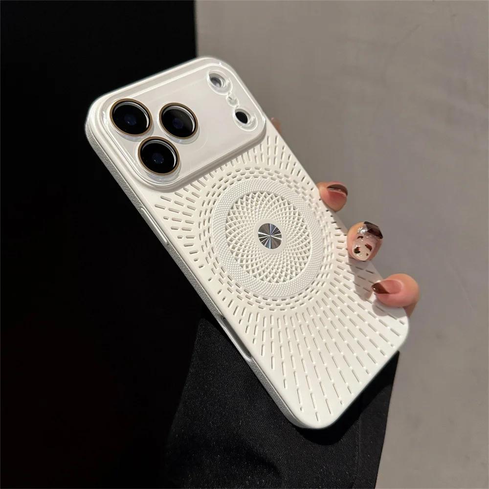 Cooling Phone Case with Camera Protective for Apple IPhone 17 Air 16 Plus 16 14 13 12 Pro Max Magnetic Heat Dissipation