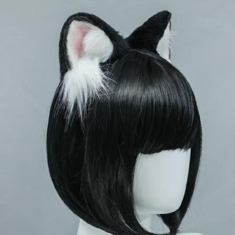 Girls Dog Animal Ears Furry Cosplay Headwear Handmade Halloween Hair Props