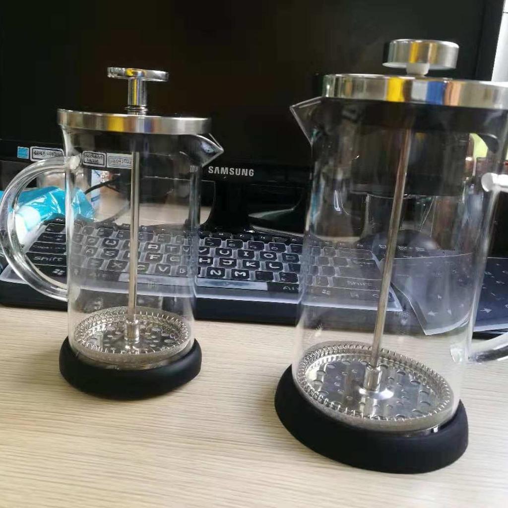 French Press Glass Coffee & Tea Maker - Pour-over, Hand-press, Cold Brew Pot & Infuser