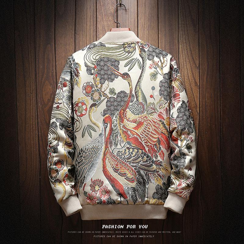Embroidery Men's Jacket Coat Men's Hip Hop Street Clothing Men's Jacket Bomber Jacket Men's Clothing Plus Size