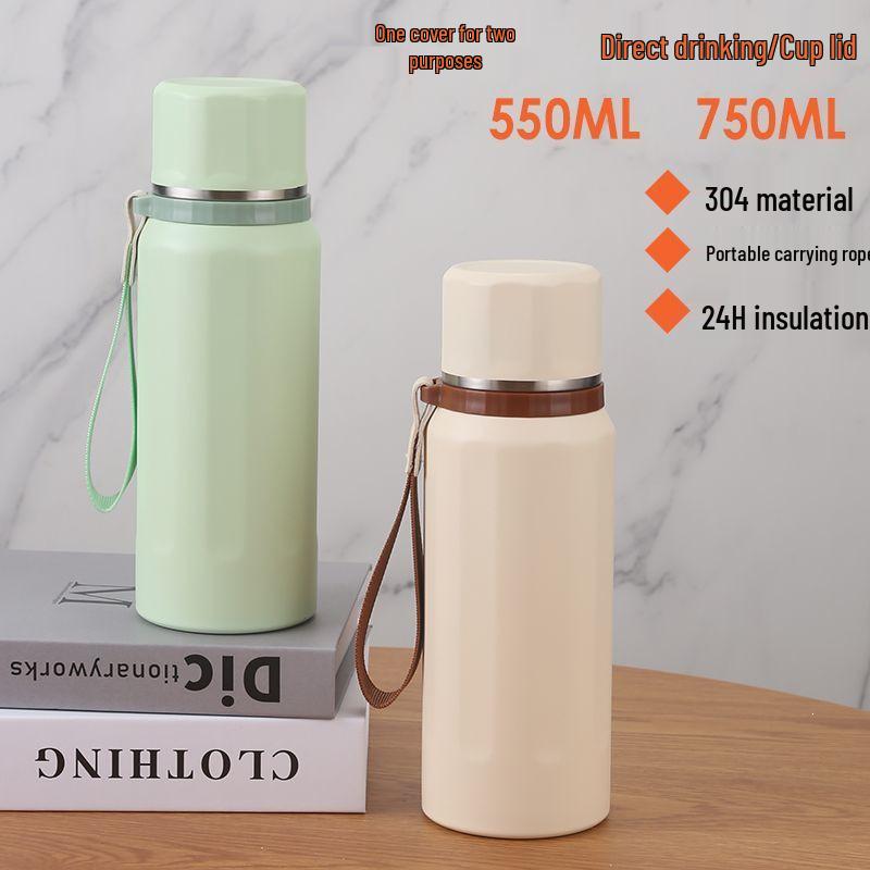Large Capacity Stainless Steel Student Thermos Bottle with Lid