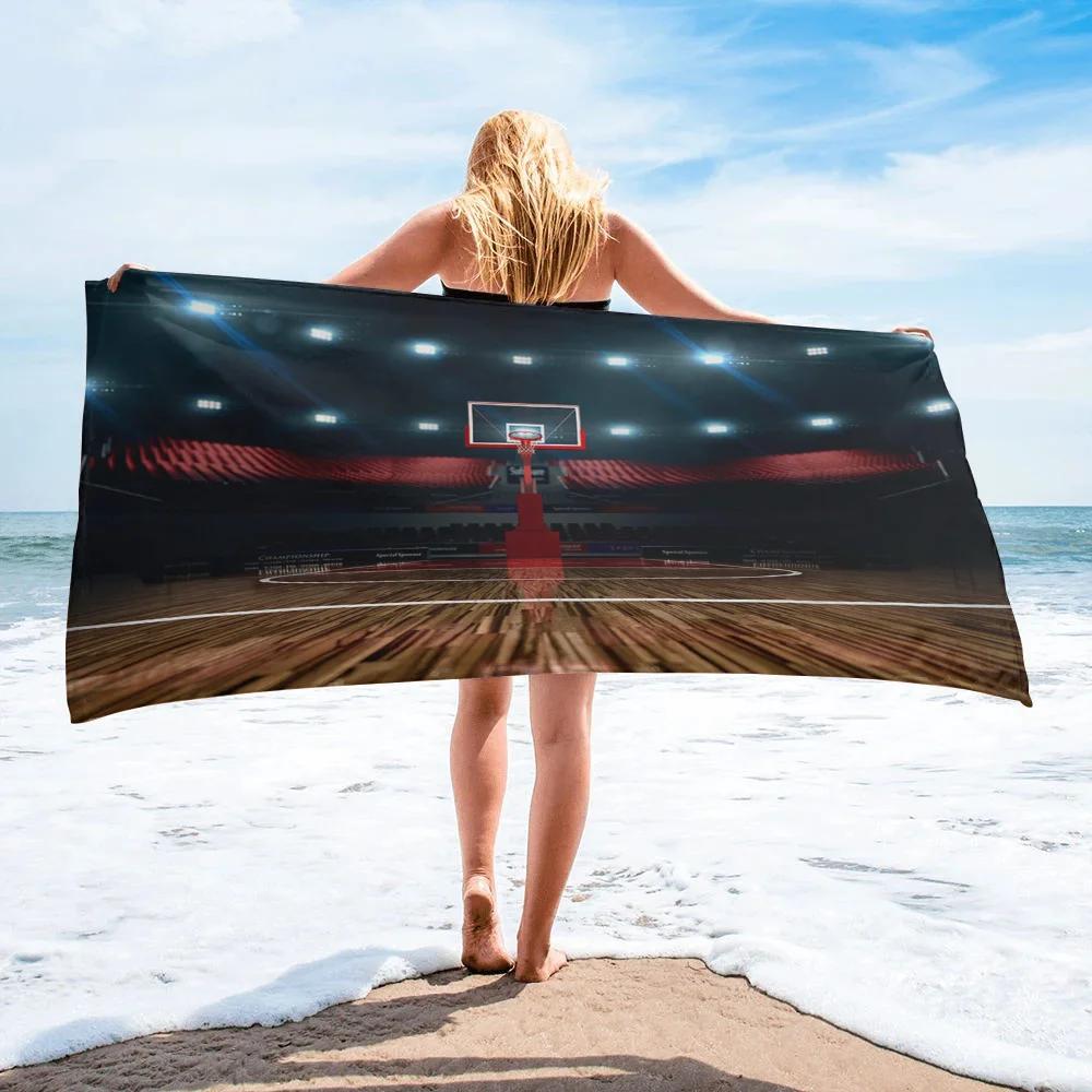 Sports Basketball Beach Towel Microfiber Quick Dry Bathroom Supplies Swimming Gym Camping Home Decor Towels for Boyfriends Gifts