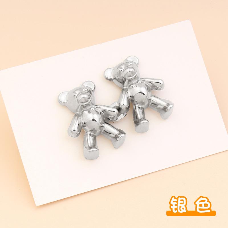 Adjustable Cute Bear Jeans Button Pins No Sew Detachable Waist Body Extender Clips for Loose Jean/skirt Fit Tighten Buckles