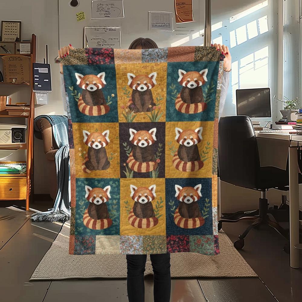 1Pc Patchwork Animal Print Flannel Blanket, High quality Comfortable for All Seasons, Home Decor, Warmth and Comfort, Perfect for Christmas Gifts60