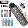 750/1000 ML Water Bottle Motivational Sport Water Bottle Leakproof Drinking Bottles Outdoor Travel Gym Fitness Jugs For Kitchen 1