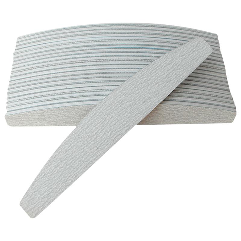Professional Salon Customized 100/120/150/180/240 Nail File Buffer Printed Nail File Half Moon Zebra Grit Nail File 17.8*3*0.4cm серый