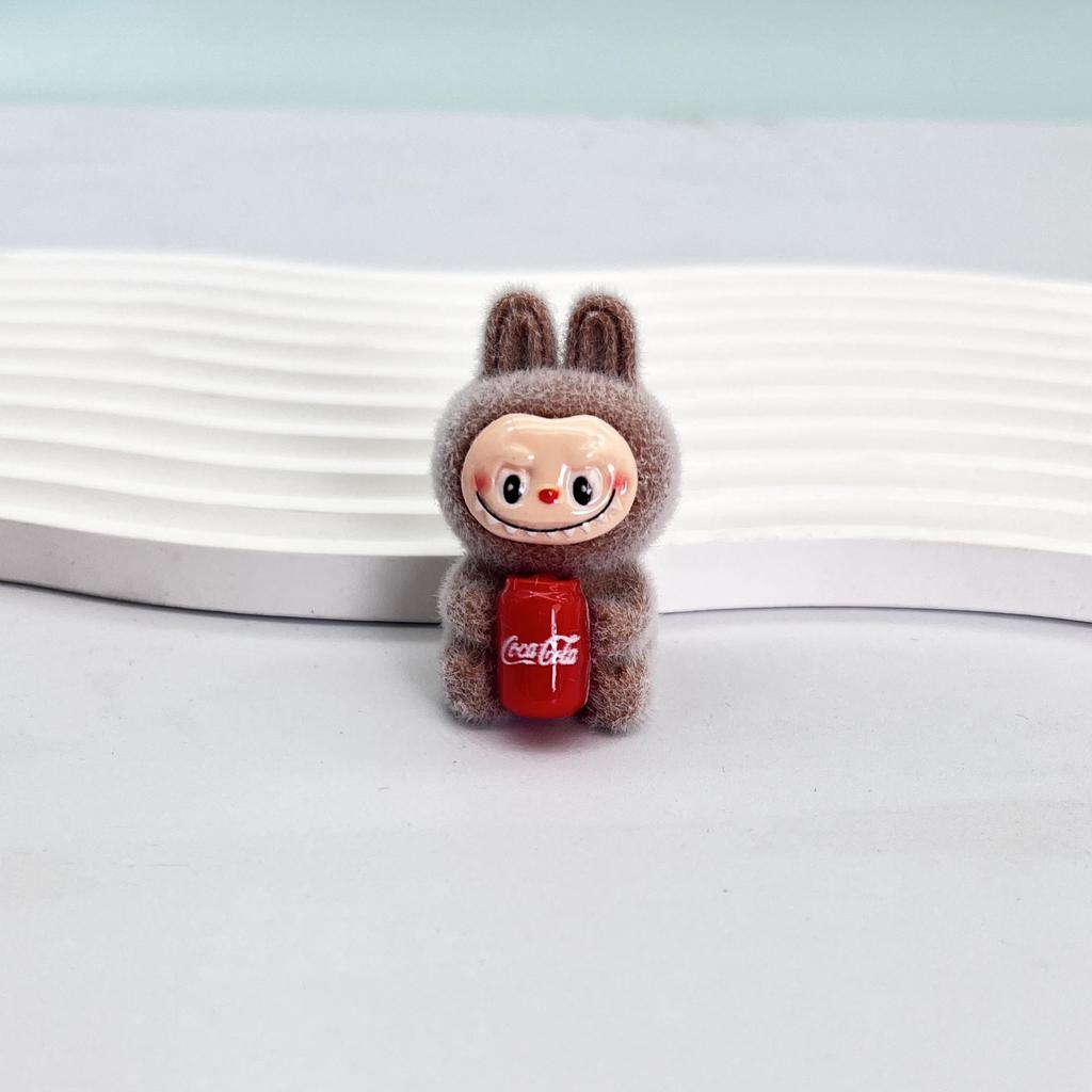 Flocked Coca-Cola Skateboard DIY Keychain with Resin Cartoons Blind Bag Edition