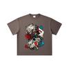 260 GSM Doppelgarn 32er Zählung 100% Baumwolle Dandadan V38 Okarun Momo Druck Unisex Schweres Baumwoll-T-Shirt
