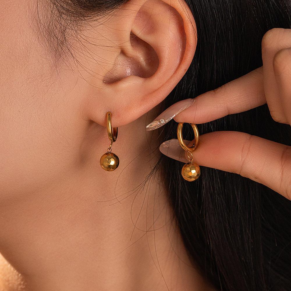 18K Gold Titanium Steel Geometric Ear Cuffs for Women - Non-Fading, Light Luxury Earrings