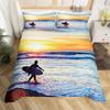 Luxury Sunset Surfing Duvet Cover for Teens Boys Girls Adults Summer Beach Theme Bedding Queen King Size Gift