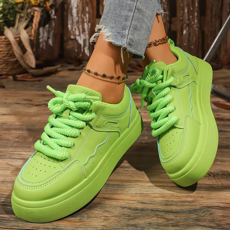 Pink Women's Sneakers 2026 Spring and Autum New Niche Fashion Design Thick-Soled Bread Shoes Students Versatile Casual Sneakers