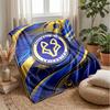 Leicester City Football Print Flannel Blanket, Soft Warm Lightweight Throw Blanket for Sofa Bed Camping