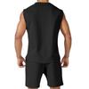 Men's Summer Sleeveless Sports Set: Casual Solid Color Tank Top & Shorts