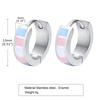 Colorful Stainless Steel Flag Hoop Earrings for Men & Women - PE-014