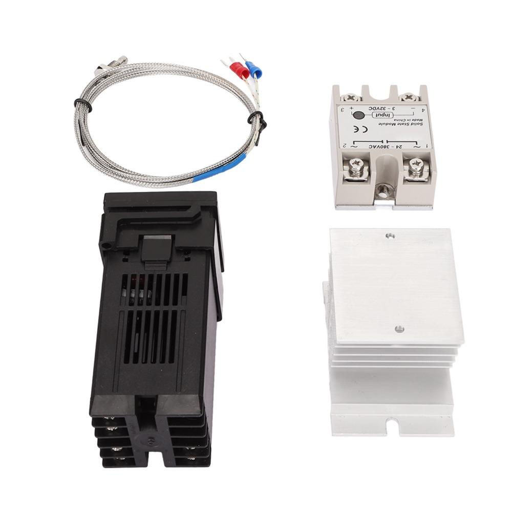 1 Set 25A Temperature Control Set Type K Thermocouple Smart Thermostat Thermostat Kit Oven
