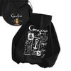 Women's Retro Coraline Hoodie with Double-Sided Print and Drop Shoulder Design