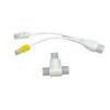 2 In 1 POE Splitter Adapter 3 Way RJ45 Connector Durable Stable Transmission for CCTV IP Camera Security Monitoring System