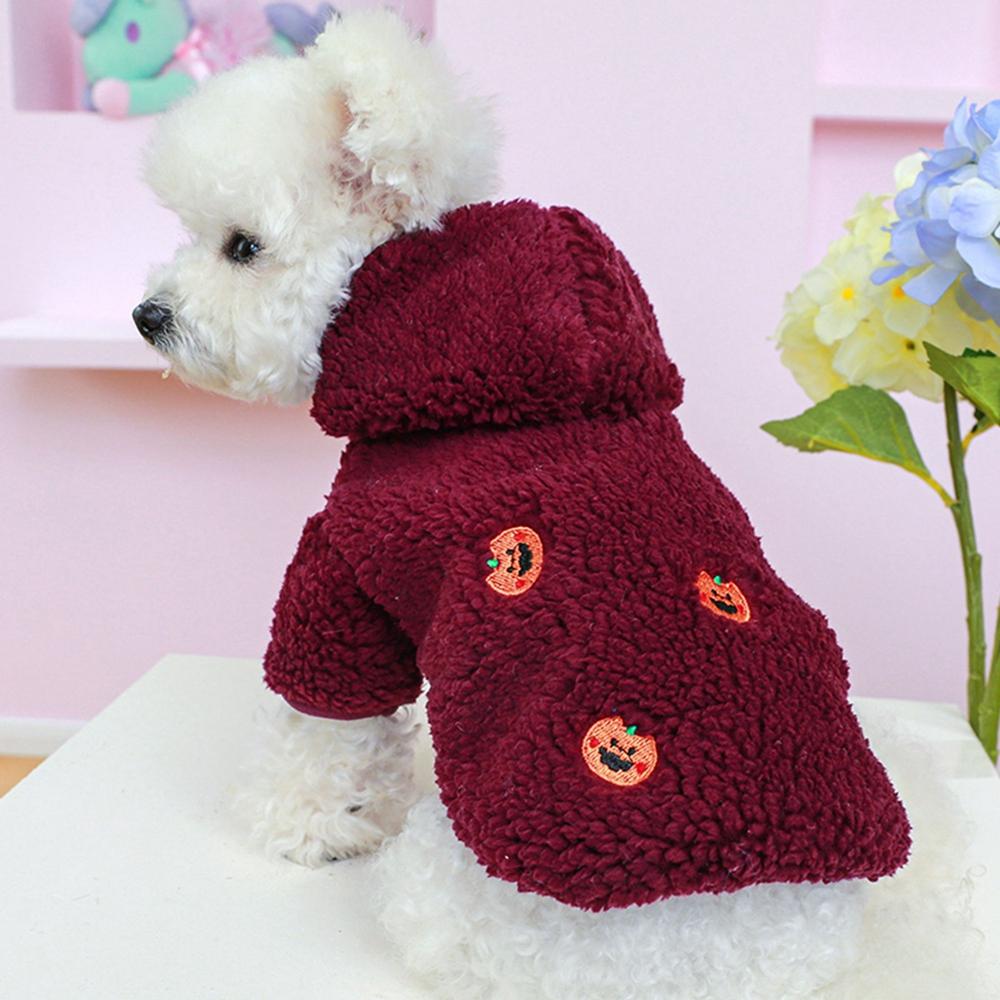 Ubrania termiczne dla psów Zimowe jagnięce polary Płaszcz z kapturem dla psa