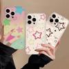 Cute Flash Star Pattern Case For Samsung Galaxy S25 S24 S23 Ultra S22 S21 S20 Plus S23 S24 FE A56 A36 A26 Note 20 Ultra Cover