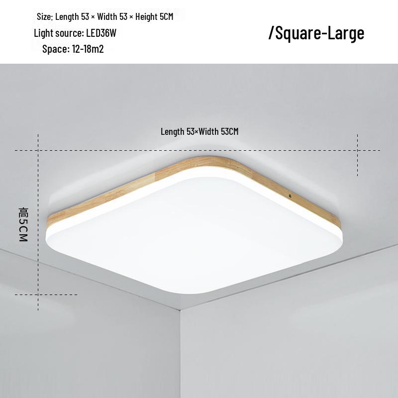 Nordic Ultra-Thin LED Ceiling Lamp - Modern Solid Wood Design for Bedroom, Living Room, Corridor, or Porch.