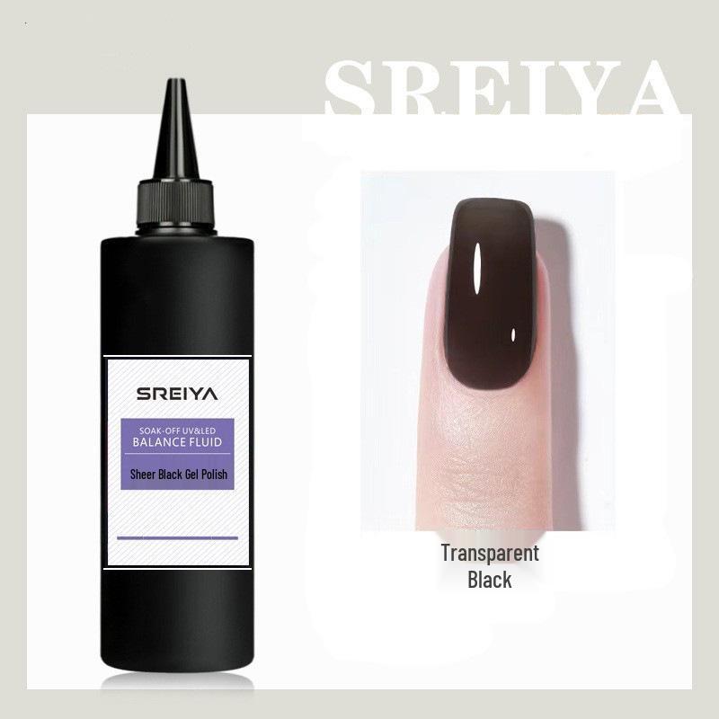 

2024 Trendy Translucent Black Gel Nail Polish – Skin-Brightening Pure Black Ice