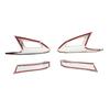 For Toyota C-HR 2018     Carbon Fiber Black Rear Tail Light Lamp Cover Trim Car Accessaries
