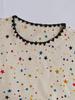 Damen Floral Print Kurzarm Lockerer Pullover für Frühling und Herbst