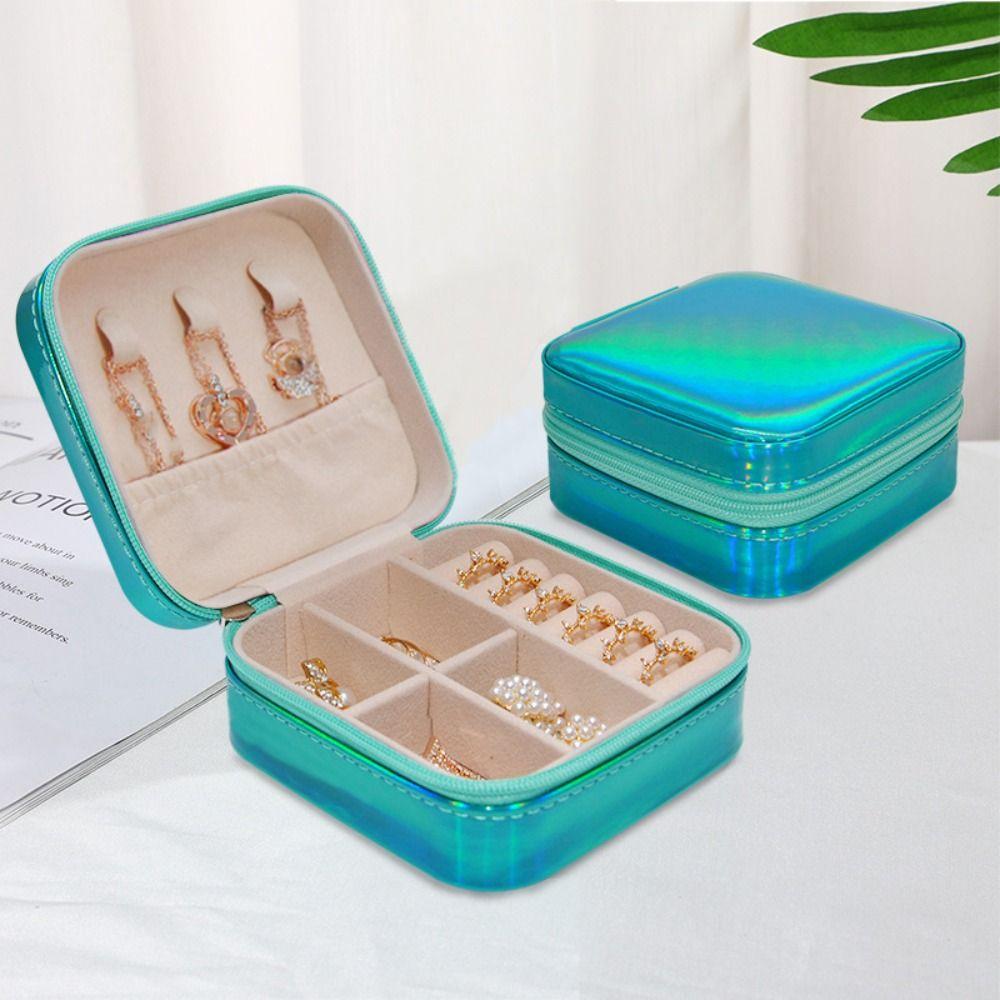 PU Leather Earrings Storage Case Large Capacity Mini Jewelry Display Box  Travel