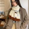 Cartoon Apple Core Knitwear: Cute Childlike Plush Scarf for Students & Couples - Warm Neck Gaiter for Autumn/Winter