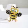 Lovely Rhinestones Bee Brooches Sparkling Vintage Enamel Brooch Pins Beautiful Metal Insects Brooches Lady Accessories