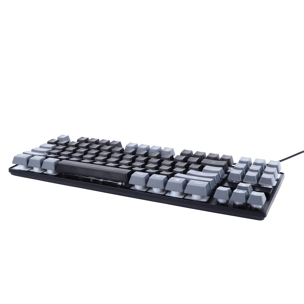 Gaming Keyboard USB 87 Keys RGB Backlit Floating Keycaps Contrast Color Space Saving Wired Keyboard