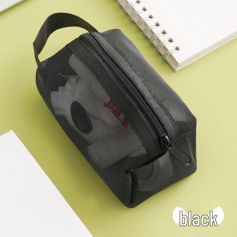 Mini Mesh Storage Bag: Large-Capacity Makeup, Cable, Coin, and Key Holder with Portable Drawstring Design