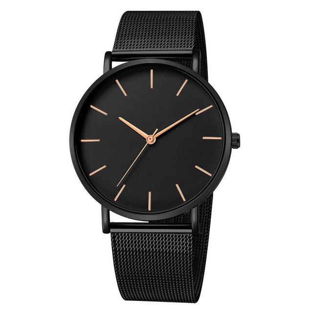 Geneva Ultra-Thin Men's Minimalist Mesh Band Watch