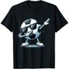 Funny Dabbing Soccer Ball Graphic T Shirts Unisex Women Pure Cotton Humor Streetwear Tee Shirt Short Sleeve Unisex Loose Clothing