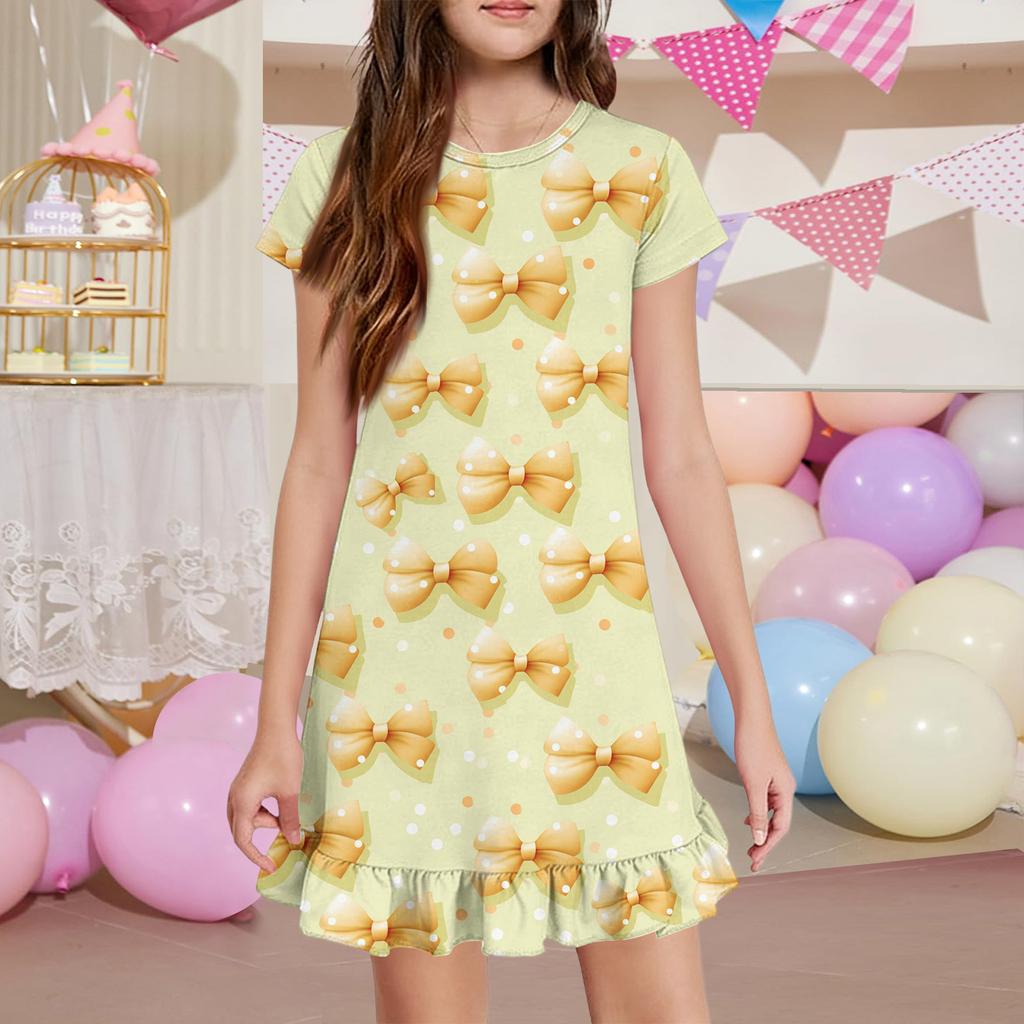 Girls' Pocket Dress - Short Sleeve Loungewear