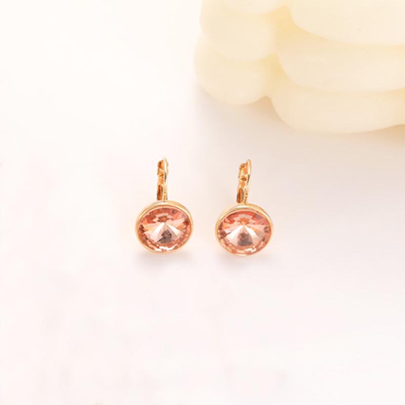 Boucles d'oreilles élégantes en cristal de zircon: Style Européen & Américain, Design de Niche Doux
