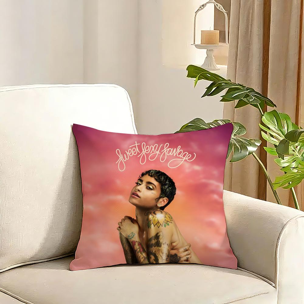Singer KKehlani Cushion Cover Reversible Plush Pillow Cover Soft Fluffy Home Decor for Sofa Bedroom