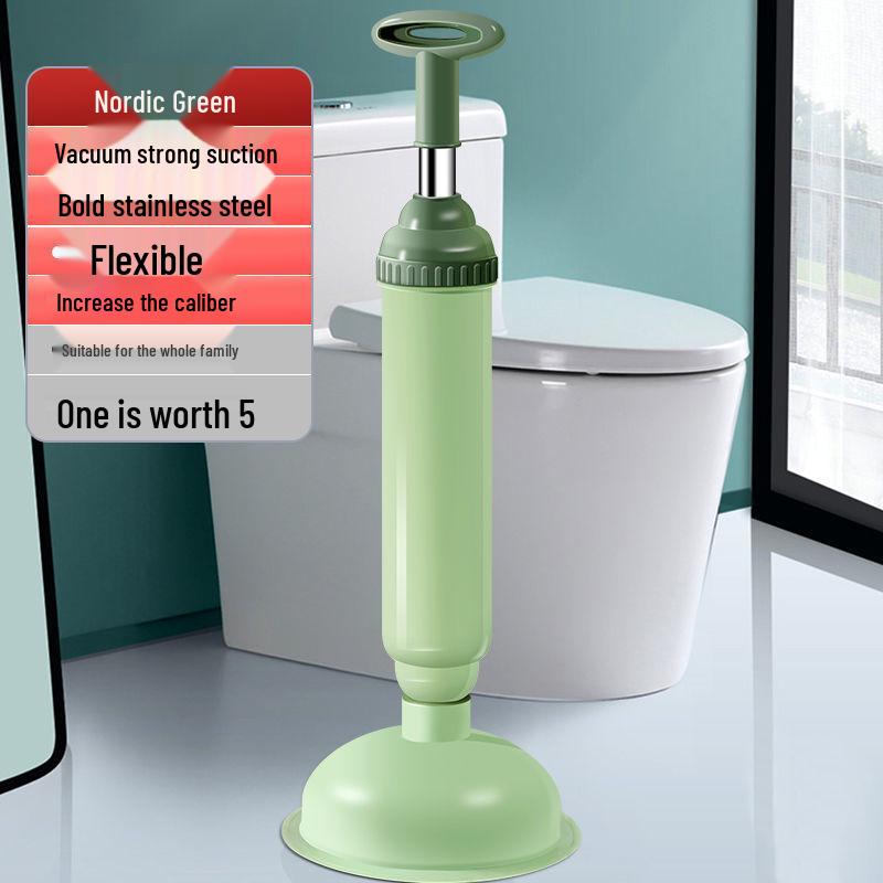 Leather Suction Cup Toilet Plunger and Unclogger