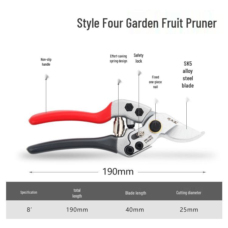 Labor-saving Pruning Shears for Gardening - Ideal for Thick Branches and Fruit Trees