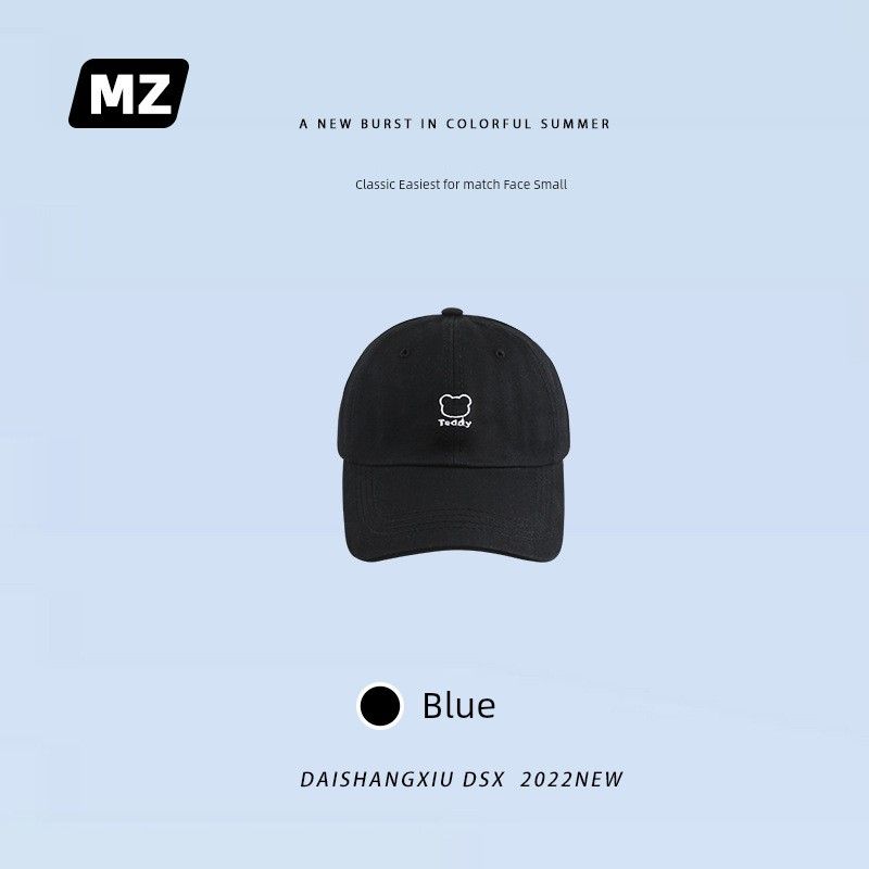 

Summer Fashion Cartoon Embroider Baseball Cap Ing Travel Play Fashion Sun Hat Female Couple Casual Peaked Cap Black Adjustable