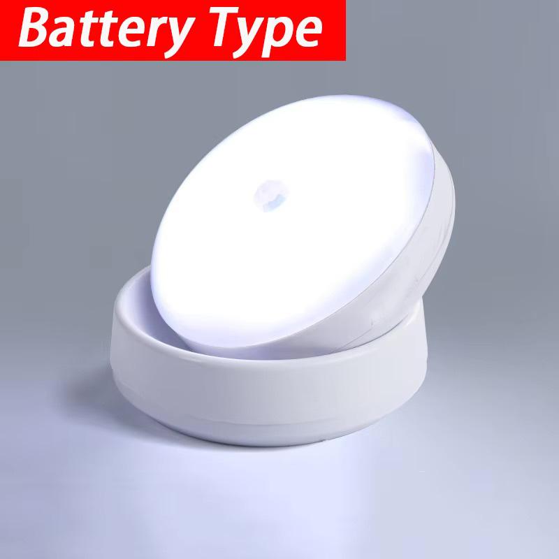 

Беспроводной круглый светодиодный ночник с функцией зарядки через USB, ночник для прикроватной тумбочки для спальни, домашнего шкафа, сенсорные светильники