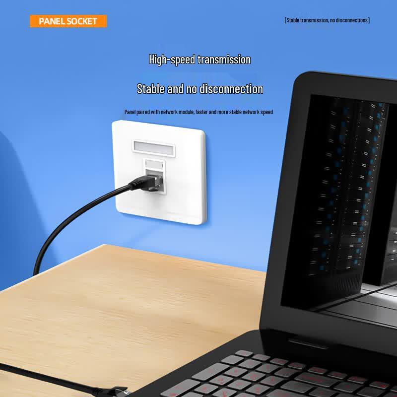 Cat6 Tool-Free Network & Telephone Wall Plate Module