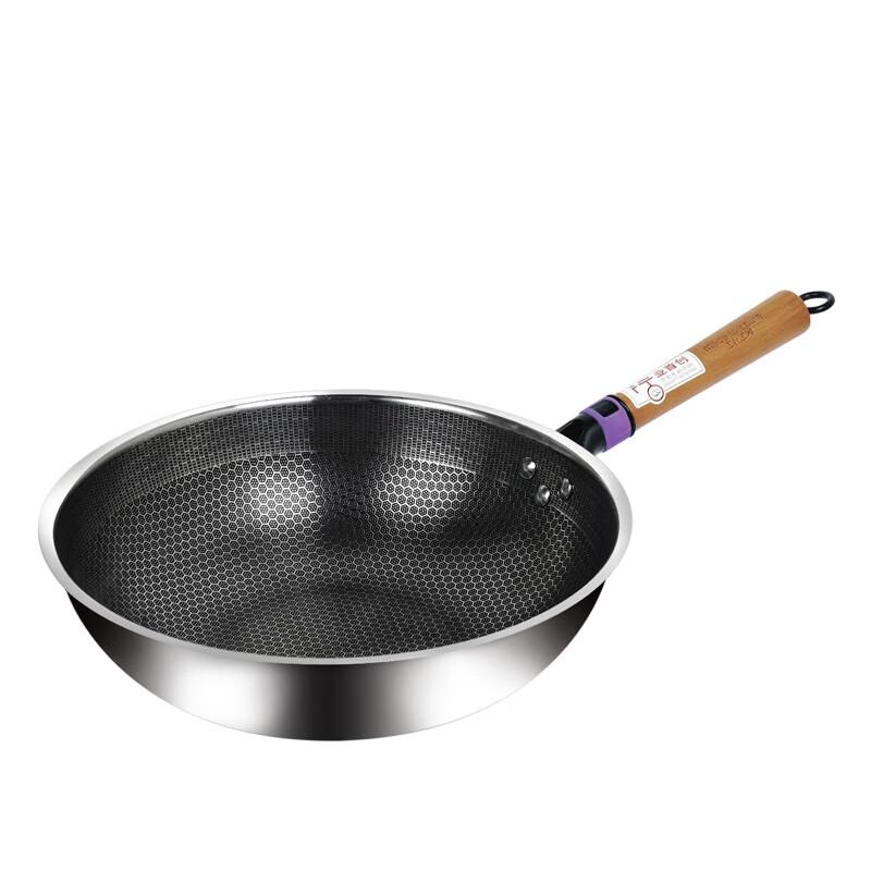 34см Вок с сотовой поверхностью из нержавеющей стали с антипригарным покрытием