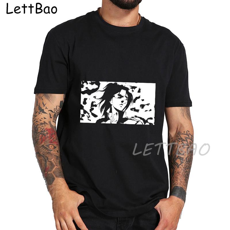 Japanese Anime Attack On Titan T Shirt Women Men Black Cotton T Shirt Cartoon Graphic Fashion