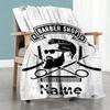 Haircut77 Customize Text Blanket Cozy Personalized Blanket Warmthful Decor Great for Chair Office Bed Seaside All-Season Use