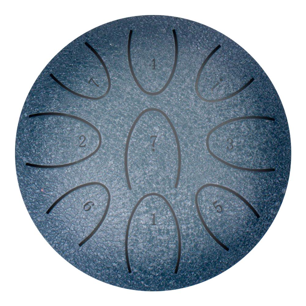 

4 Inches Steel Tongue Drum 9-Note Portable Rain Drum with Drum Mallet Ethereal Drum for Percussion Accessories синий