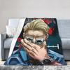 Nanami Kento Jujutsu Kaisen Blanket Flannel Gojo Satoru Sorcery Fight Super Soft Throw Blanket for Bedding Couch Bedroom Quilt