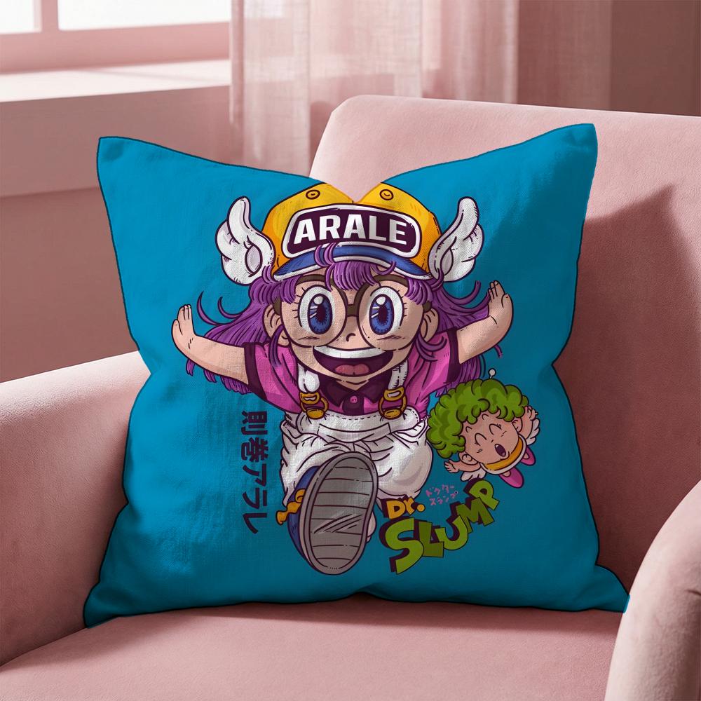 K-Kawaii Dr. Slump ANIME Cushion Cover Multi-Scene Pillow Cover for Home & Car - Reversible, Soft & Durable for Daily Use