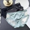 Ladies Spring and Summer Comfortable Sexy Ice Silk Mesh Lace Color Hollow Low Waist Underwear